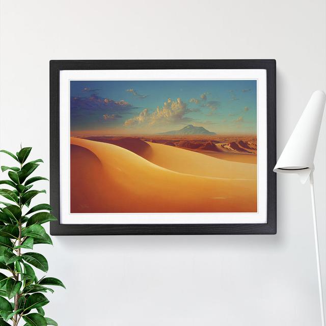 King Desert - Single Picture Frame Print Natur Pur Size: 25cm H x 34cm W x 2cm D, Frame Colour: Black on Productcaster.