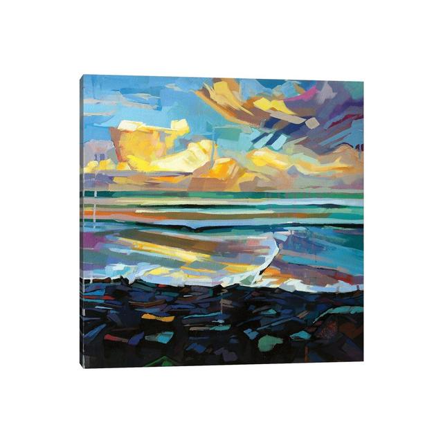 Streedagh Beach, Storm Fionn House of Hampton Size: 30.48cm H x 30.48cm W x 1.91cm D on Productcaster.