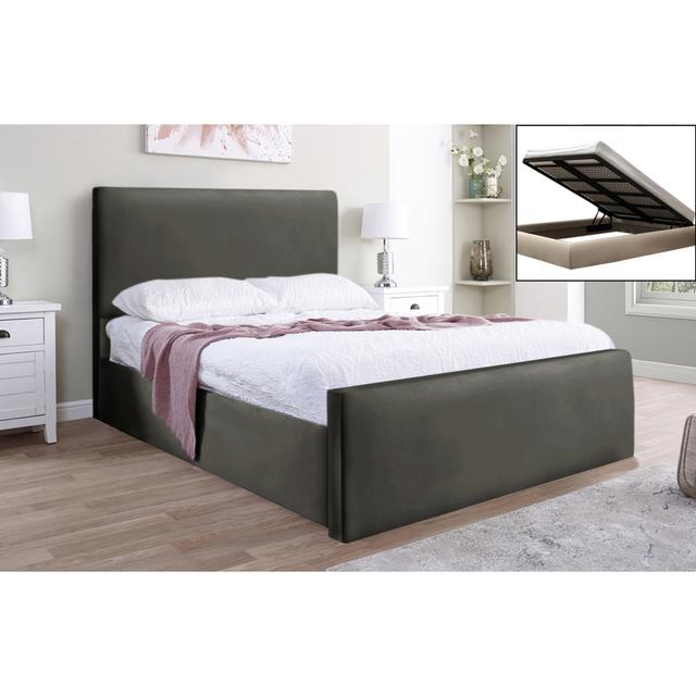 Amed Storage Bed Latitude Run Colour: Asphalt, Size: Double (4'6) on Productcaster.