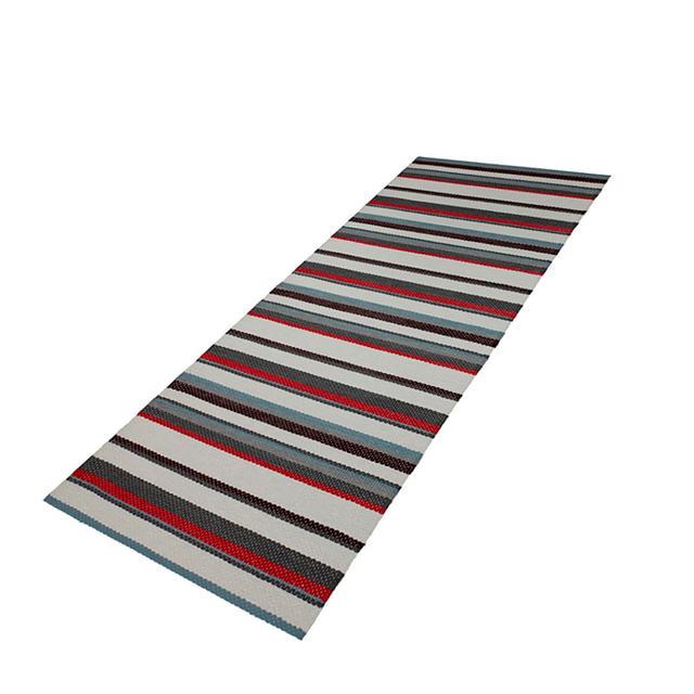 Runner Dendy Striped Hand Woven White Area Rug Union Rustic Rug Size: Runner 60 x 260cm on Productcaster.