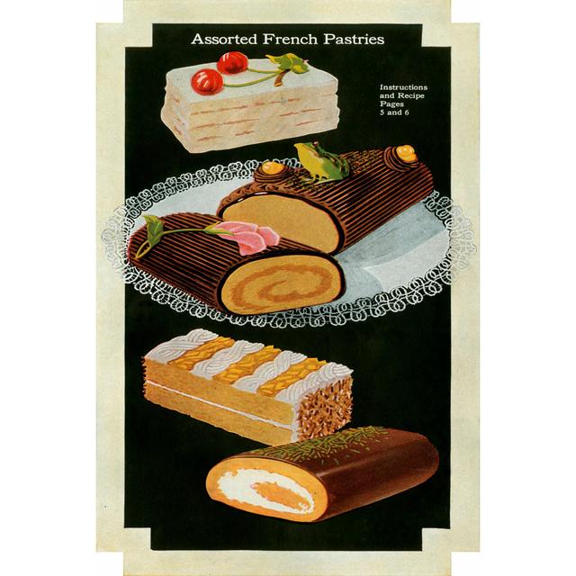 French Pastries I Happy Larry Size: 91cm H x 61cm W x 3.8cm D on Productcaster.