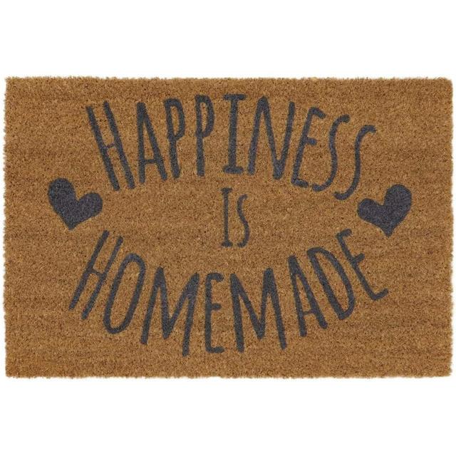 Modrok Eco-Friendly Latex Backed Coir Entrance Door Mat Non-Slip Happiness Design 40cm x 60 cm 17 Stories on Productcaster.