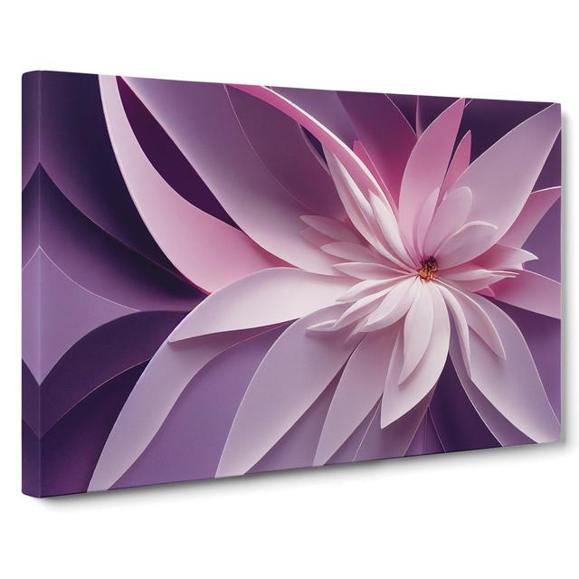 Interesting Modern Flower Art - Wrapped Canvas Print ClassicLiving Size: 50cm H x 76cm W x 3cm D on Productcaster.