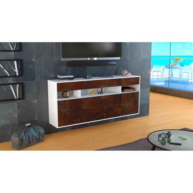 Thame Sideboard Brayden Studio Colour (Body/Front): White Mat/Brown on Productcaster.