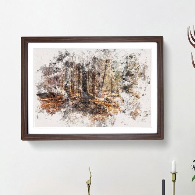 Within The Woods Watercolour - Single Picture Frame Print on MDF East Urban Home Size: 36cm H x 48cm W x 2cm D, Frame Option: Walnut Framed on Productcaster.