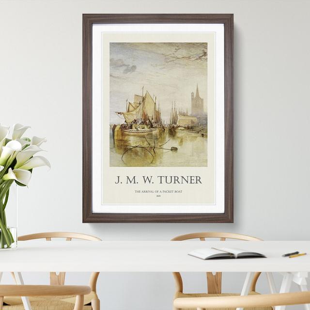 The Arrival of a Packet Boat by Joseph-Mallord William Turner - Picture Frame Painting East Urban Home Size: 48cm H x 36cm W x 2cm D, Frame Option: Wa on Productcaster.