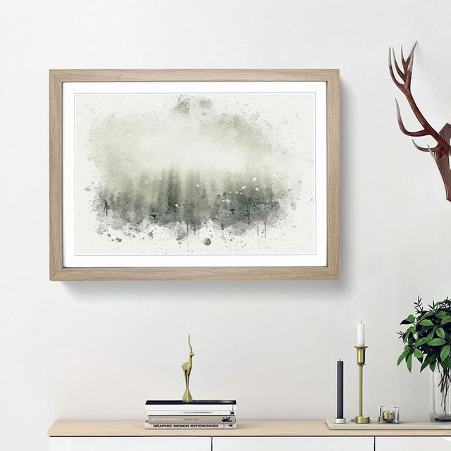 Moody Forest in Misurina Italy - Picture Frame Graphic Art Print East Urban Home Frame Option: Oak Framed, Size: 27cm H x 36cm W x 2cm D on Productcaster.