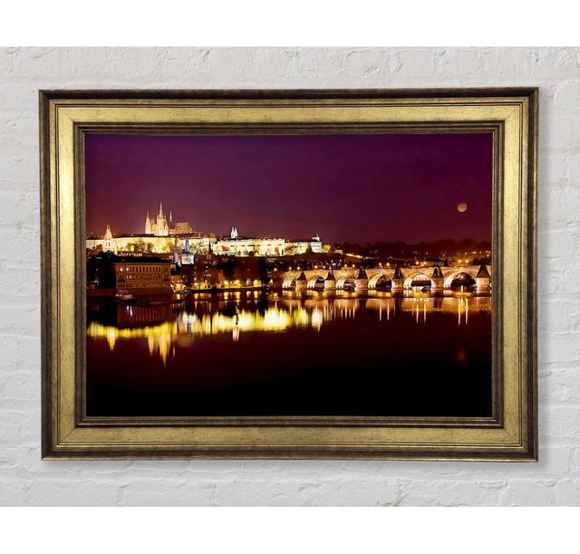 Purple City Reflections - Single Picture Frame Art Prints Bright Star Size: 29.7cm H x 42cm W x 8cm D on Productcaster.