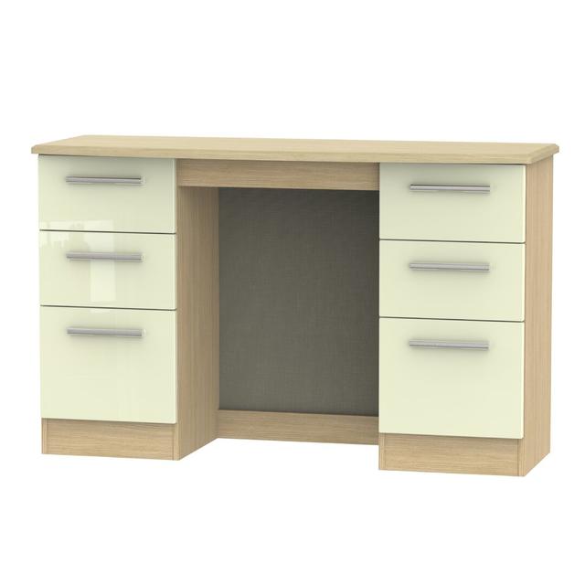 Fully Assembled Yvette Dressing Table 17 Stories Colour: Oak/Cream on Productcaster.