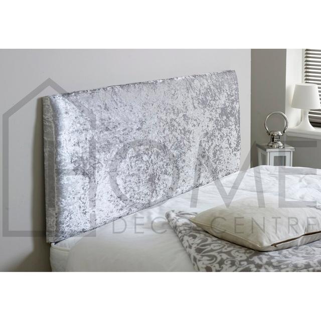 Plain Upholstered Headboard Home deco centre Size: Double (4'6), Upholstery: Velvet, Colour: Silver on Productcaster.