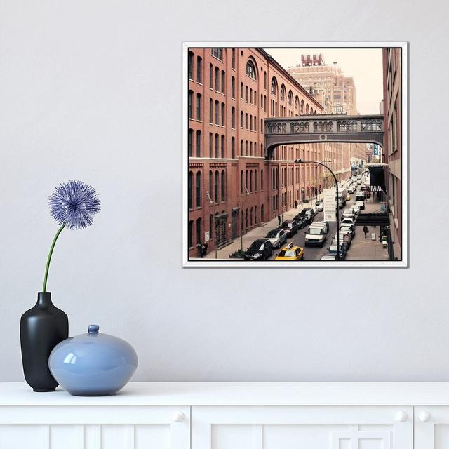 NYC Chelsea by Caroline Mint - Print on Canvas Ebern Designs Size: 45.72cm H x 45.72cm W x 3.81cm D, Format: White Framed on Productcaster.