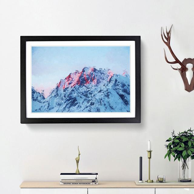 Mountain Peak in Russia in Abstract - Picture Frame Graphic Art Print East Urban Home Frame Option: Black Framed, Size: 27cm H x 36cm W x 2cm D on Productcaster.