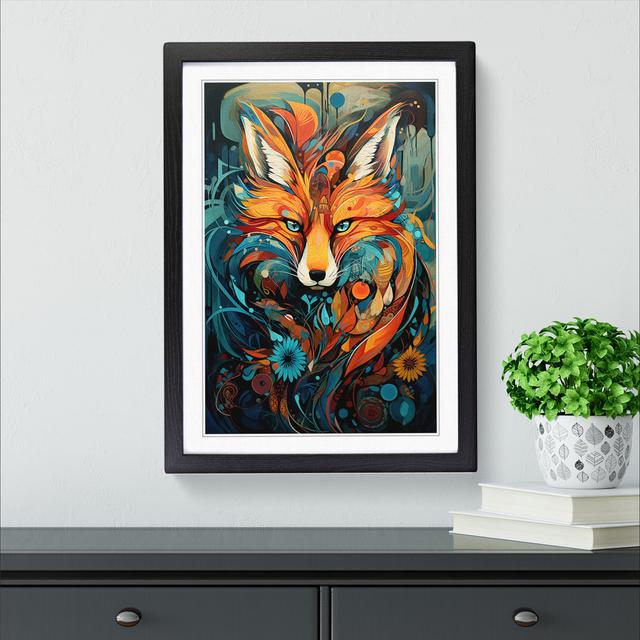 Fox Abstract Alpen Home Format: Black Framed, Size: 34cm H x 25cm W on Productcaster.