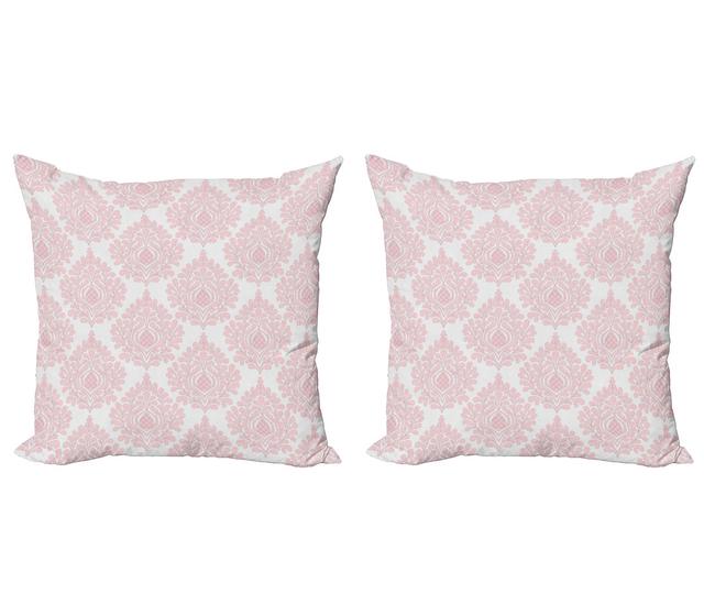 Pillow Cushion Cover Pack of 2, Pink Victorian Pattern, White Pink (Set of 2) East Urban Home Größe: 50 cm H x 50 cm B on Productcaster.