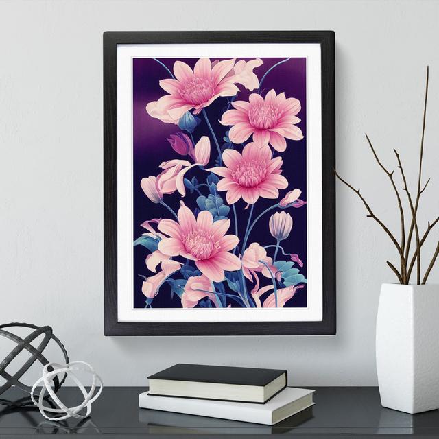 Spectacular Flowers - Single Picture Frame Painting Marlow Home Co. Size: 64cm H x 46cm W x 2cm D, Frame Colour: Black on Productcaster.