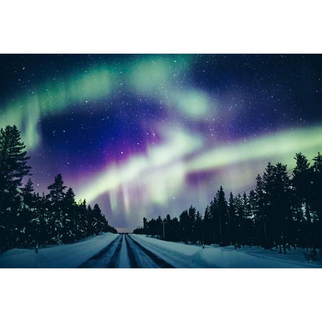 Leibowitz Colourful Polar Northern Lights - Wrapped Canvas Photograph Alpen Home Size: 81cm H x 122cm W x 3.8cm D on Productcaster.