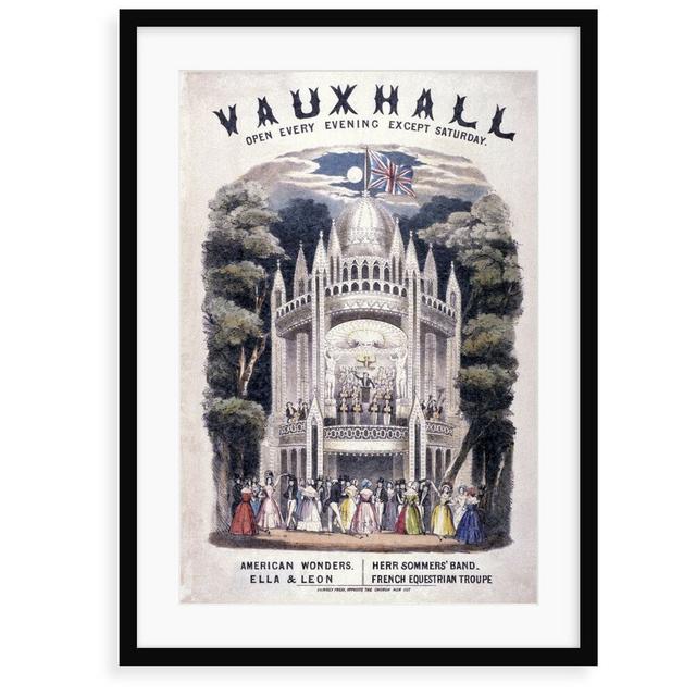 'Vauxhall Gardens, Lambeth, London' Advertisements Marlow Home Co. Size: 50 cm H x 40 cm W x 2.3 cm D, Format: Framed Paper on Productcaster.