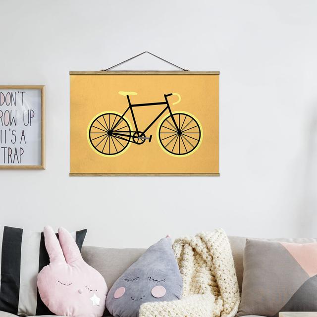 Bike in Yellow - Graphic Art Print Isabelle & Max Size: 53.5cm H x 80cm W x 0.3cm D on Productcaster.