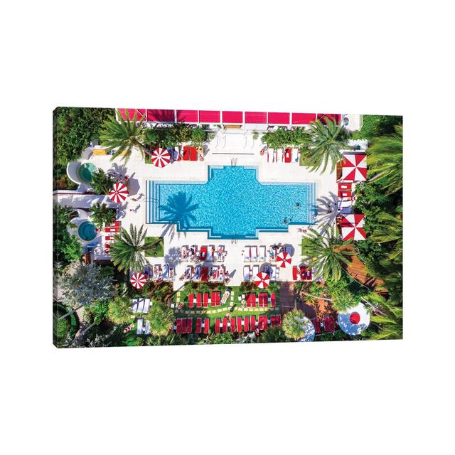 Aerial View Go For A Swim , Miami Beach Pool With Palm Trees ,Florida by Susanne Kremer - Wrapped Canvas Print 17 Stories Size: 30.48cm H x 45.72cm W on Productcaster.