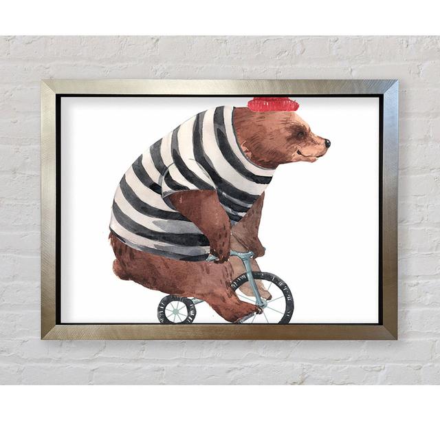 Bear On A Bike - Print Bright Star Size: 100cm H x 141.4cm W x 3.4cm D on Productcaster.