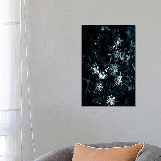 Florals After Dark - Wrapped Canvas Print ClassicLiving Size: 66cm H x 45.7cm W x 1.9cm D on Productcaster.