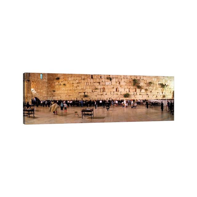 People Praying in front of the Western Wall, Jerusalem, Israel by Panoramic Images - Wrapped Canvas Panoramic Photograph Brayden Studio Size: 60.96cm on Productcaster.