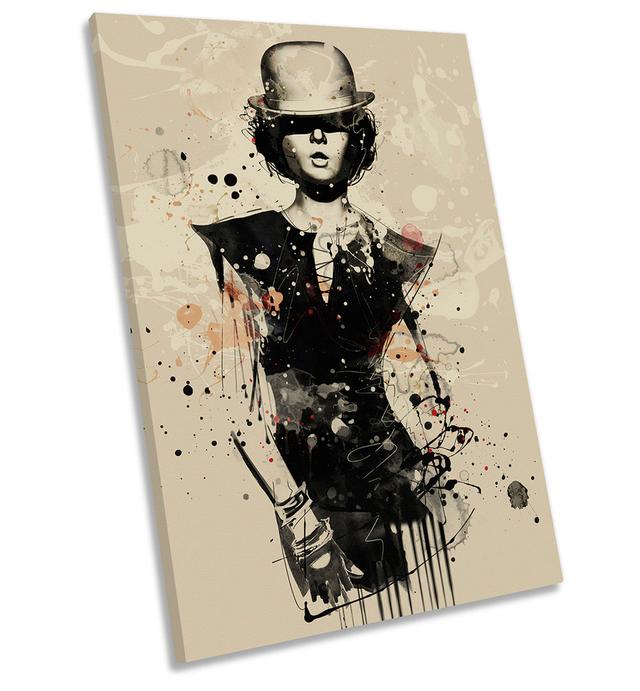 Z0081 Fashion Grunge Woman - Wrapped Canvas Print Fairmont Park Size: 45.7cm H x 30.5cm W x 2cm D on Productcaster.