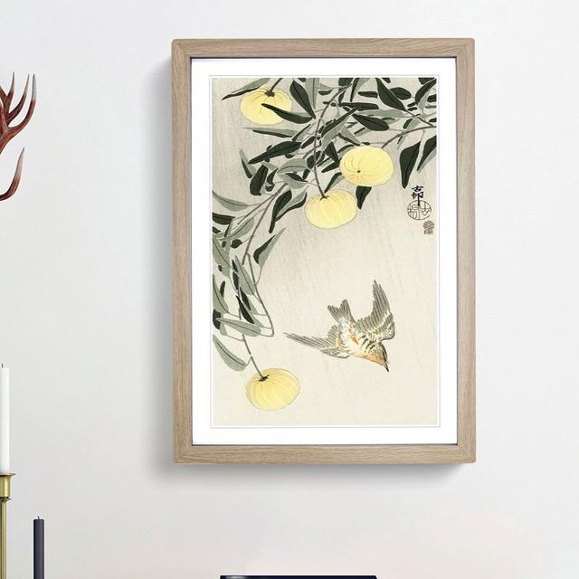 Cuckoo Bird in Flight by Ohara Koson - Picture Frame Painting Print East Urban Home Size: 87cm H x 62cm W x 2cm D, Frame Option: Oak Framed on Productcaster.