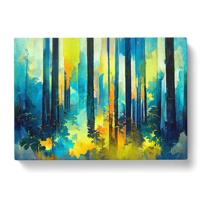 Ice Cool Abstract Forest Vol.4 - Wrapped Canvas Graphic Art Alpen Home Size: 35cm H x 50cm W x 3cm D on Productcaster.