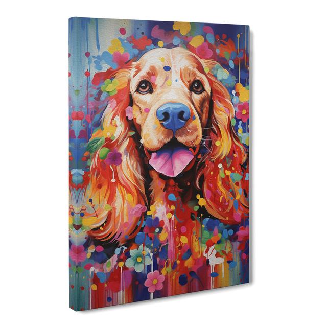 Cocker Spaniel Expressionism No.2 - Art Prints Marlow Home Co. Size: 60cm H x 40cm W x 3cm D on Productcaster.