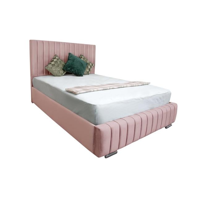 Akarsh Upholstered Bed Canora Grey Colour: Pink, Size: Single (3') on Productcaster.