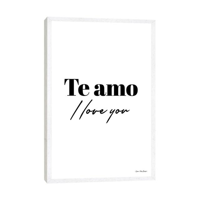 I Love You In Spanish by Seven Trees Design - Gallery-Wrapped Canvas Giclée on Canvas Happy Larry Format: White Framed, Size: 101.6cm H x 66.04cm W x on Productcaster.