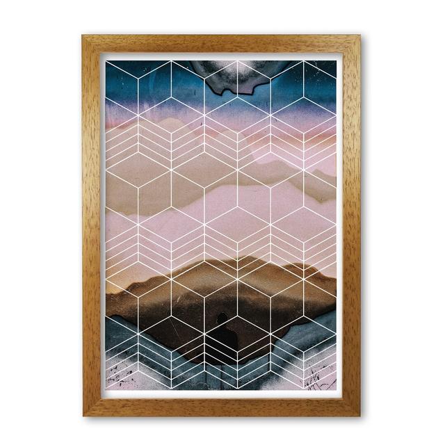 Geometric Abstract - Graphic Art Print on Paper East Urban Home Size: 85 cm H x 60 cm W x 1 cm D, Format: No Frame on Productcaster.