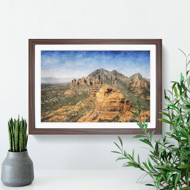 High Above Sedona in Arizona - Picture Frame Graphic Art East Urban Home Size: 36cm H x 48cm W x 2cm D, Frame Option: Walnut Framed on Productcaster.