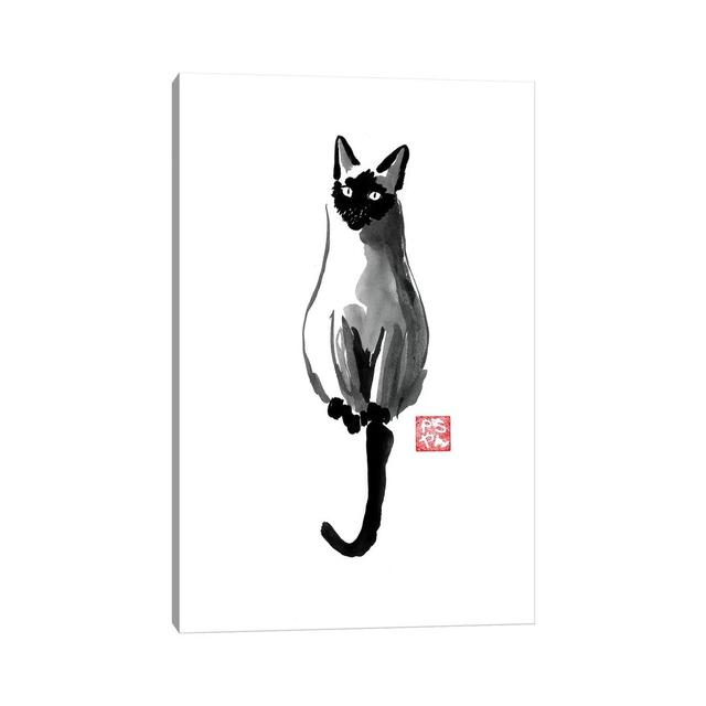 Siamese by Péchane - Print on Canvas Bloomsbury Market Format: Wrapped Canvas, Size: 45.72cm H x 30.48cm W x 1.91cm D on Productcaster.