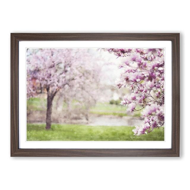 Magnolia Blossom Trees - Picture Frame Painting East Urban Home Frame Option: Walnut Framed, Size: 48cm H x 65cm W x 2cm D on Productcaster.