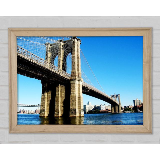 New York City Brooklyn Bridge By Day - Print Brayden Studio Size: 59.7cm H x 84.1cm W x 1.5cm D on Productcaster.