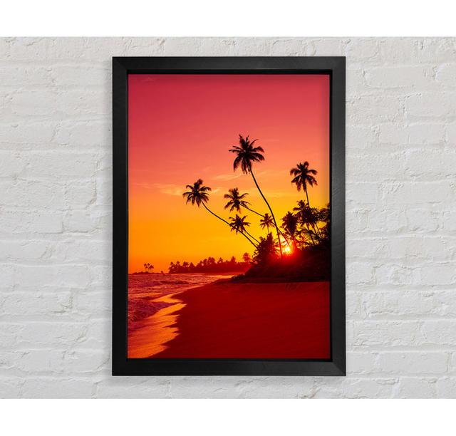 As The Sun Sets Under The Palm Trees - Single Picture Frame Art Prints Bright Star Size: 84.1cm H x 59.7cm W x 3.4cm D on Productcaster.