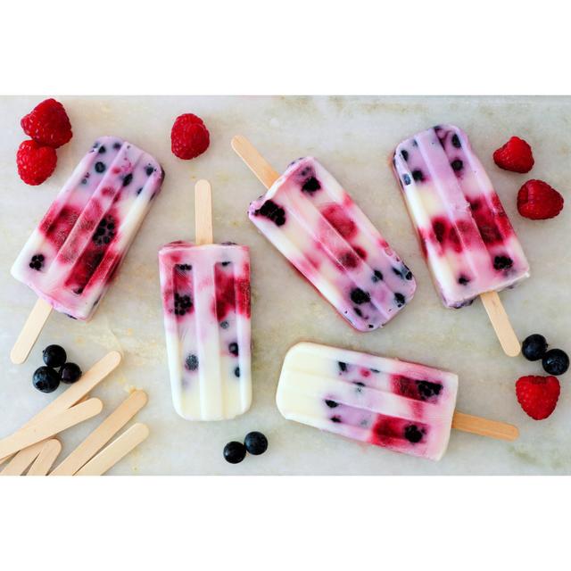 Berry Yogurt Popsicles by Jenifoto - Wrapped Canvas Photograph 17 Stories Size: 81cm H x 122cm W on Productcaster.