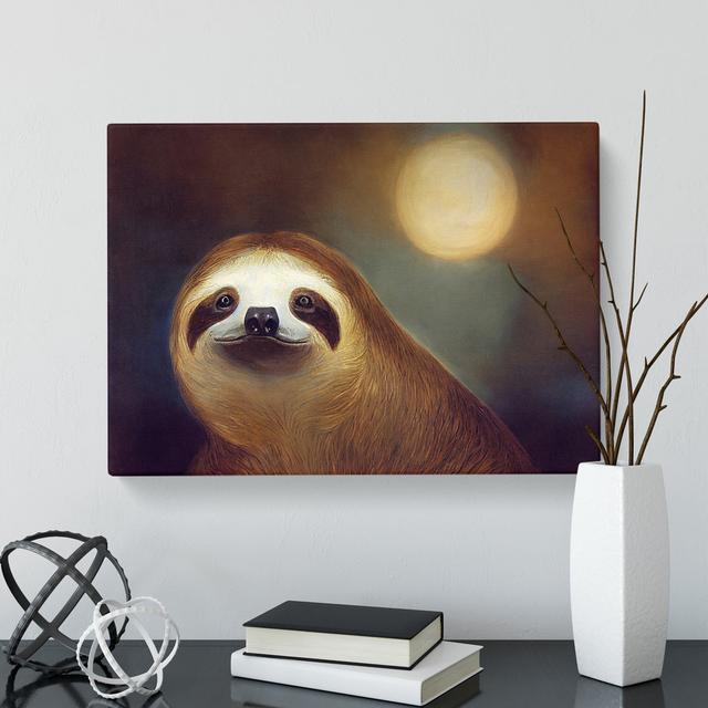 Cute Sloth Painting Vol.2 - Wrapped Canvas Painting 17 Stories Size: 50cm H x 76cm W x 3cm D on Productcaster.