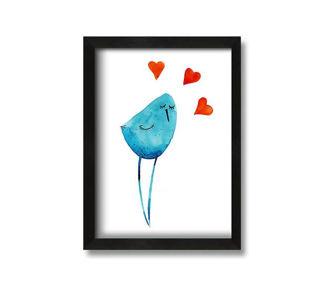 Bird of Love - Picture Frame Painting on Canvas Ophelia & Co. Size: 42cm H x 30cm W x 10cm D on Productcaster.