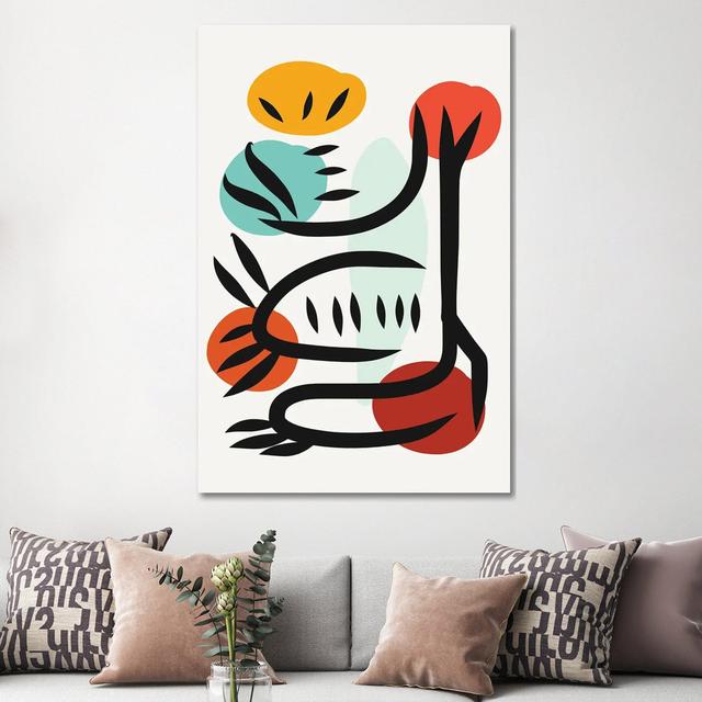 African Minimal Symbolic Tree by Emmanuel Signorino - Wrapped Canvas Art Prints Metro Lane Size: 152.4cm H x 101.6cm W x 3.81cm D on Productcaster.