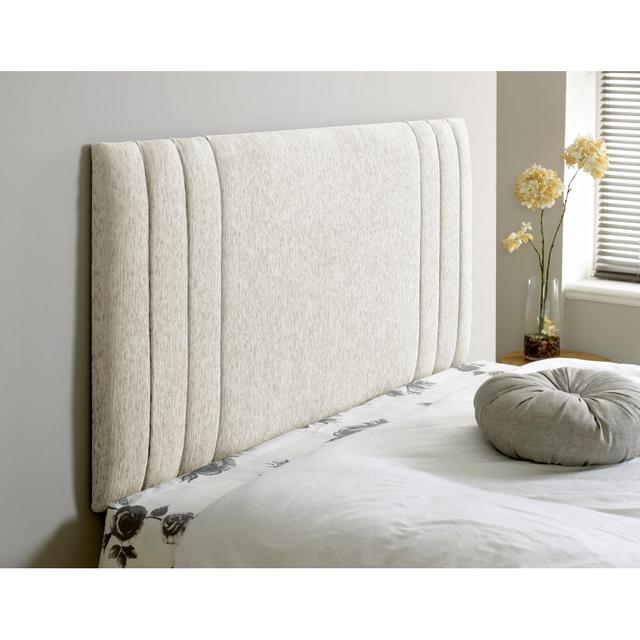 Kimoria Upholstered Headboard 17 Stories Upholstery: Chenille, Colour: Ivory, Size: Small Single (2'6) on Productcaster.