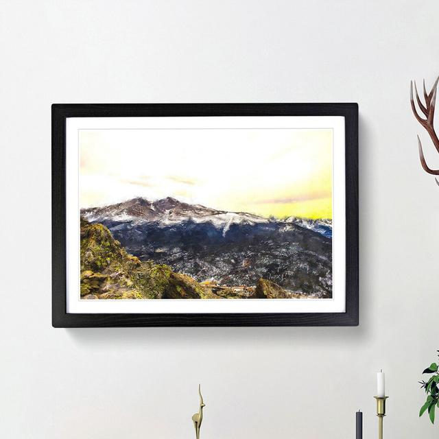 Rocky Mountains in Colorado - Picture Frame Painting Print East Urban Home Frame Option: Black Framed, Size: 62cm H x 87cm W x 2cm D on Productcaster.