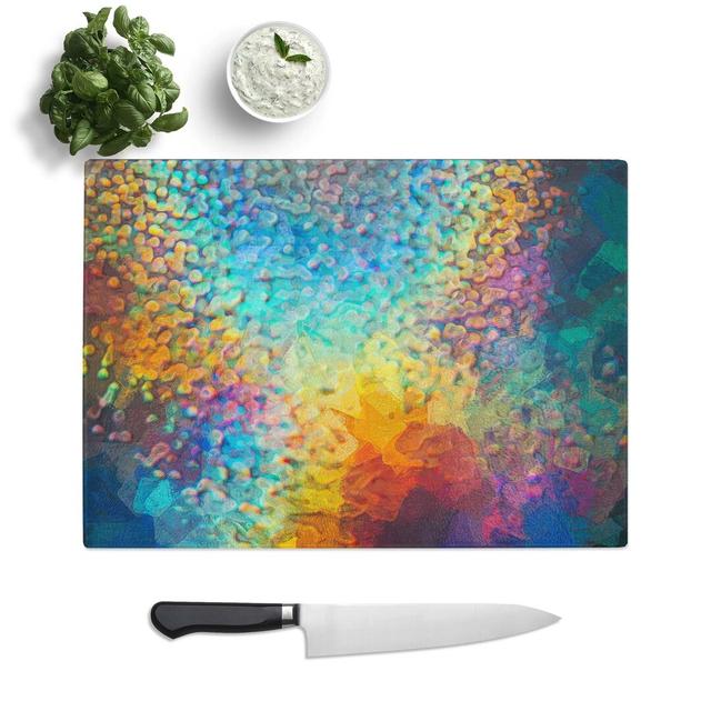 Glass Mood of The Rainbow in Abstract Chopping Board East Urban Home Size: 28.5 cm W x 20 cm L on Productcaster.