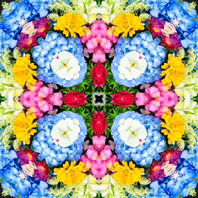 Kaleidoscope Floral Design by KenWiedemann - Print Latitude Vive Size: 60cm H x 60cm W on Productcaster.