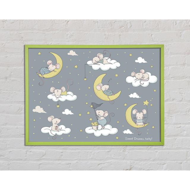 Three Moon Mice - Single Picture Frame Art Prints Harriet Bee Size: 59.7cm H x 84.1cm W x 2cm D on Productcaster.