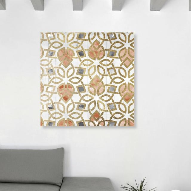 Lattice Amethyst Desert - Wrapped Canvas Graphic Art Print East Urban Home Size: 30cm H x 30cm W x 4cm D on Productcaster.