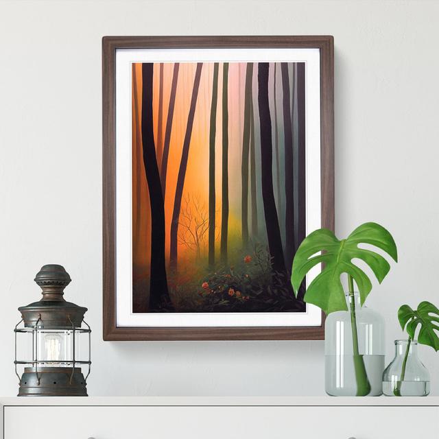 Magical Forest - Picture Frame Graphic Art Alpen Home Size: 64cm H x 46cm W x 2cm D, Frame Colour: Walnut on Productcaster.