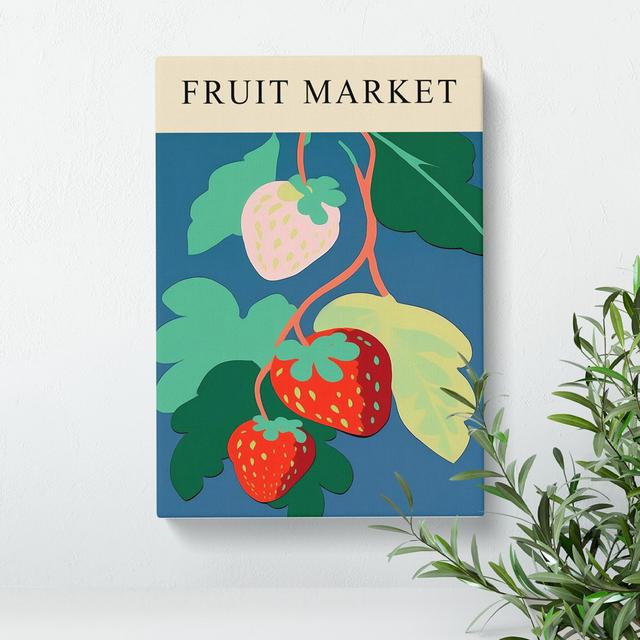 Strawberry Fruit Market Exhibition Vol.4 - Wrapped Canvas Print George Oliver Size: 91cm H x 60cm W x 3cm D on Productcaster.